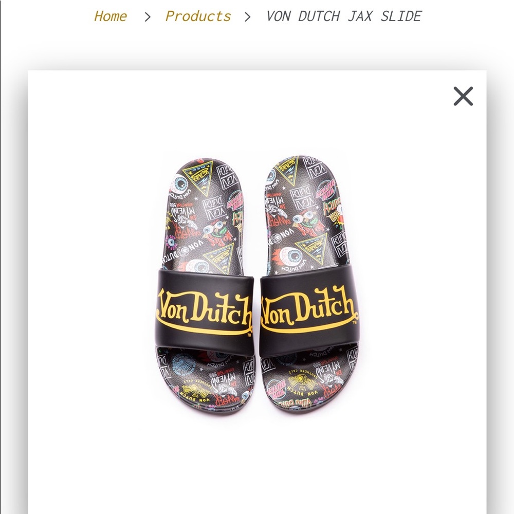 Brand new not touched von Dutch slides